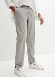 Regular fit instap chino met linnen, straight, bonprix