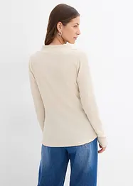 Longsleeve van crêpe, bonprix