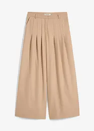 Bandplooibroek met hoge band van viscose-mix, bonprix