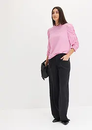 Shirt met gerimpelde 3/4 mouwen, bonprix