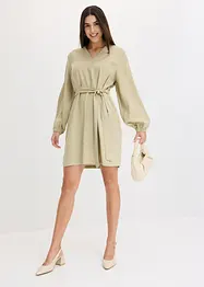 Lyocell jurk met striklint (2-delige set), bonprix