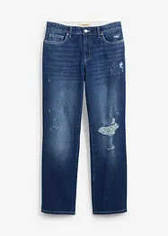 Straight jeans, mid waist, cropped, bonprix