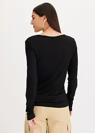 Henley shirt van zachte viscose, bonprix