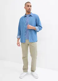 Regular fit stretch chino met riem, straight, bonprix