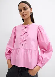 Blouse met lussen, bonprix