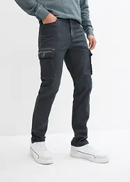 Cargo broek van stretch, washed look, straight, bonprix