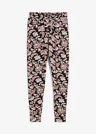 High waist broek van viscose-jersey met gesmokte band, bonprix