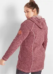 Lang fleece vest met capuchon, bonprix