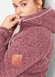 Lang fleece vest met capuchon, bonprix