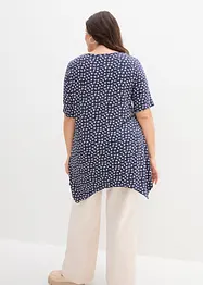 Puntig toelopend shirt, halflange mouw van een zachte viscosemix, bonprix