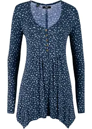 Puntig toelopend jersey shirt, halflange mouw, bonprix
