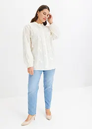 Blouse met bloemenapplicatie, bonprix