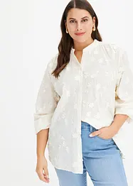 Blouse met bloemenapplicatie, bonprix