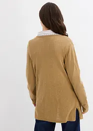 Gebreid vest van slub garen, bonprix