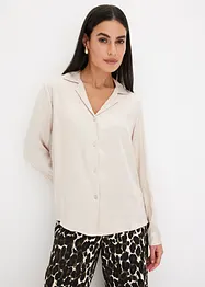 Blouse van satijn met reverskraag, bonprix