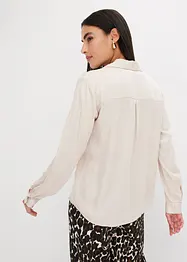 Blouse van satijn met reverskraag, bonprix