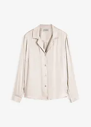 Blouse van satijn met reverskraag, bonprix