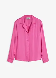 Blouse van satijn met reverskraag, bonprix