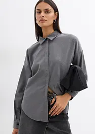 Omkeerbare oversized blouse van viscosemix, bonprix