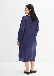 Midi-jurk met vleermuismouwen van soepel vallend satijn, bonprix