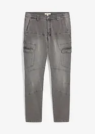 Regular fit cargo stretch jeans, straight, bonprix