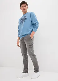 Regular fit cargo stretch jeans, straight, bonprix