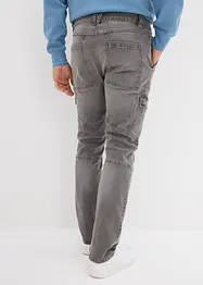 Regular fit cargo stretch jeans, straight, bonprix