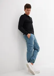 Regular fit jogging jeans met cargozakken, straight, bonprix