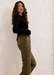 Leren broek van lamsnappa, bonprix