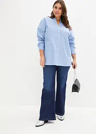 Lange blouse met oprolbare mouwen, bonprix