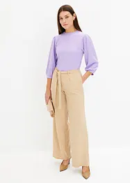 Geribd shirt met ballonmouwen, bonprix