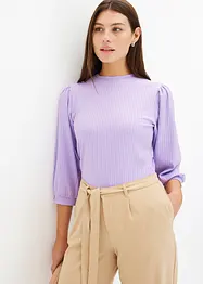 Geribd shirt met ballonmouwen, bonprix