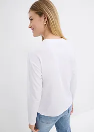 Longsleeve van puur, zwaar biologisch katoen, bonprix
