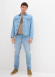 Loose fit stretch jeans van stevig denim, tapered, bonprix