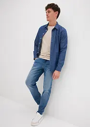 Loose fit stretch jeans van stevig denim, tapered, bonprix