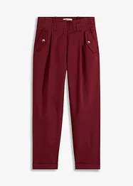 Lichte twill broek in paperbag stijl, bonprix