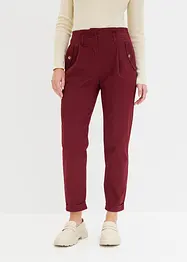 Lichte twill broek in paperbag stijl, bonprix
