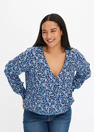 Gedessineerde blouse met volants, bonprix