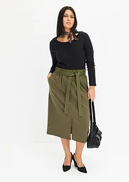 Jersey rok met geweven details, bonprix