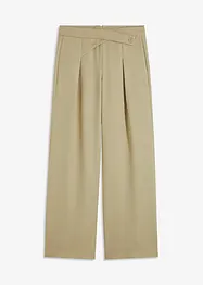 Bandplooibroek in linnenlook met gekruiste band, bonprix