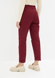 Lichte twill broek in paperbag stijl, bonprix