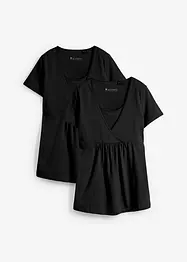 2-in-1 zwangerschapsshirt / voedingsshirt (set van 2), bonprix