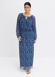 Gebloemde maxi jurk van mesh, bonprix