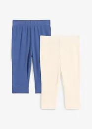 Geribde baby leggings met biologisch katoen (set van 2), bonprix