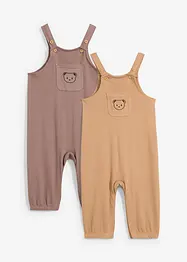 Baby tuinbroek (set van 2) van biologisch katoen, bonprix