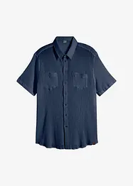 Overhemd van katoen in crinkle look met korte mouwen, bonprix