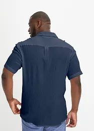 Overhemd van katoen in crinkle look met korte mouwen, bonprix