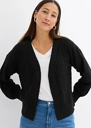 Vest met geribde boordjes, bonprix