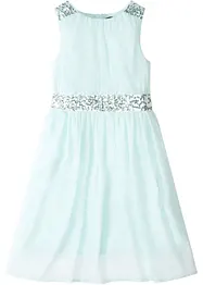 Chiffon meisjes jurk met paillettenband, bonprix