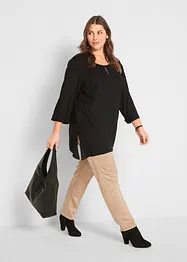 Oversized blouse met puntige onderrand, bonprix
